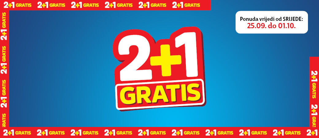 2+1 gratis