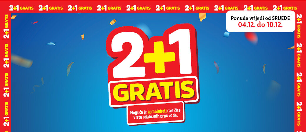 2+1 gratis