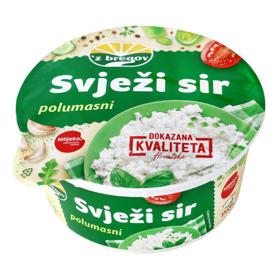 Svježi sir polumasni, 20% m.m.