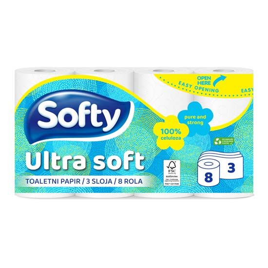 Toaletni papir ultra soft, troslojni